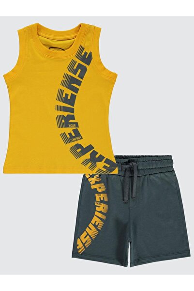 Civil Boys Experiense Baskılı 2-5 Yaş Takım - Hardal4-5 Yaş