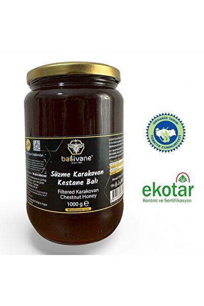 Ballivane Artvin Borçka Organik Süzme Karakovan Kestane Balı 1kg [YENİ SEZON]