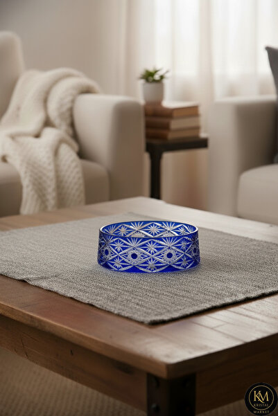 Kristal Market El Yapımı Kristal Avangart Vizyon Merkür Dekoratif Sunumluk Kase