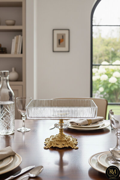 Kristal Market El Yapımı Kristal Vertical Kesim Batom Dekoratif Sunumluk Kase