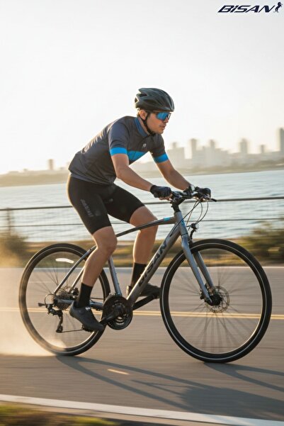 Bisan 8600 Altus Hidrolik Disk 27 Vites 29 Jant Trekking Bisikleti Metalik Gri Mavi 48 Kadro