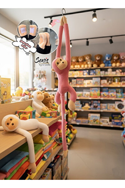 SENİSSTORE 2'Lİ Peluş Maymun Elleri Yapışan Oyun Ve Uyku Arkadaşı Peluş Maymun Oyuncak Sarılan Maymun