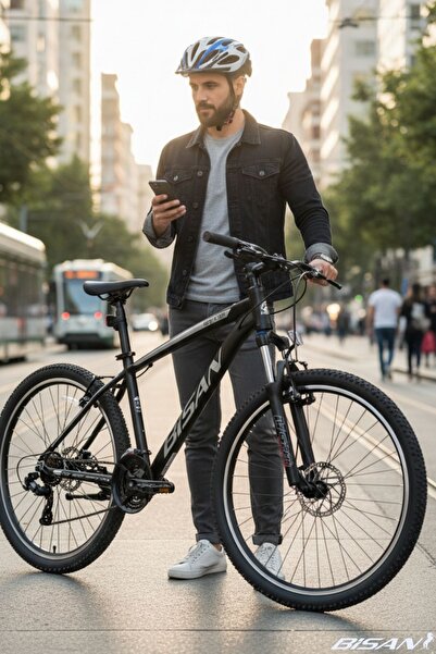 Bisan MTX 7100 26 Jant Dağ Bisikleti Alüminyum Kadro 39.5 cm V-Fren Shimano 21 Vites Mat Siyah Krom