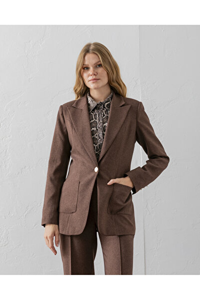 VUNTAL Блейзър с двойни джобове от поливискоза