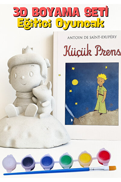 Craft3D Atölye Küçük Prens Taş Figürü Boyama Seti-Çocuk Boyama Etkinliği