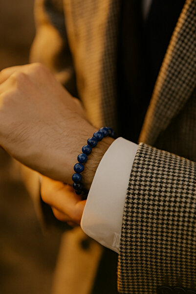 Padore Accessory للجنسين - سوار من الحجر الطبيعي المختوم| اللازورد