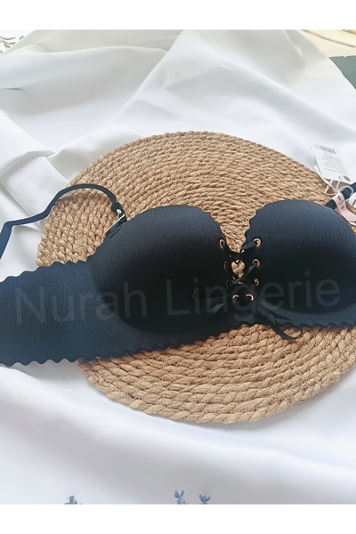 MİLANA Dikişsiz Lazer Kesim Destekli. Dolgulu Önden Bağcıklı Sütyen