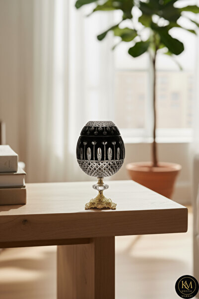 Kristal Market El Yapımı Kristal Kesme Desen Büyük Dekoratif Ayaklı Peçetelik...