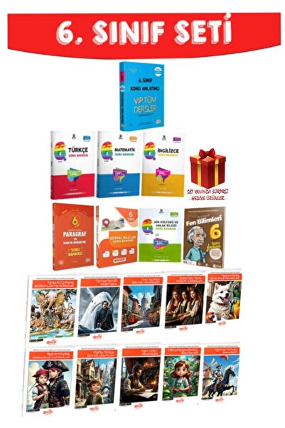 Yargı Yayınları 6. Sınıf Konu Anlatımı+Tüm Dersler Soru Bankası+10 lu Hikaye ...