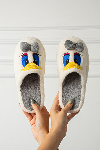 STOCON Cute Bowknot Duffy Duck Figured Embroidered Non-Slip Sole House Slippers Stc1167