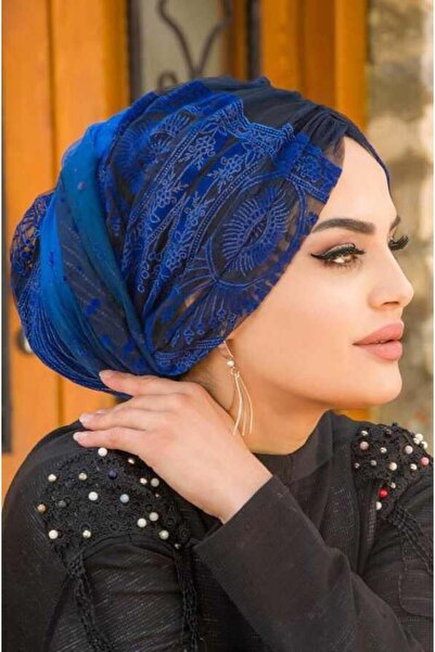 Aişe tesettür Чорна шапочка з підборіддям Saks