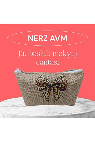 NERZ Baskılı Fermuarlı Makyaj Çantası
