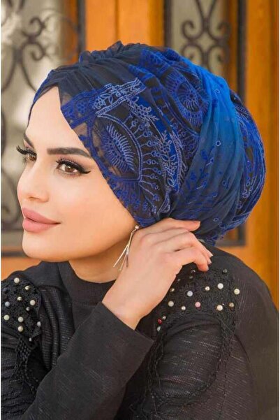 Aişe tesettür Чорна шапочка з підборіддям Saks