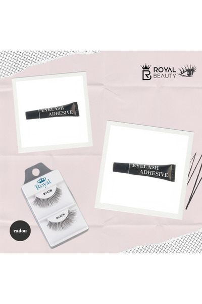 Royal Beauty Set of 2 x Professional glue for strip or tuft eyelashes - 1 ml, very short drying time, eyelash gift