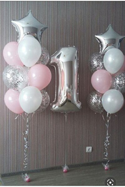 SİNDA Doğum Günü Partisi Konsepti - Yıldız Gümüş Balon Seti - Yaş Günü Kutlam...