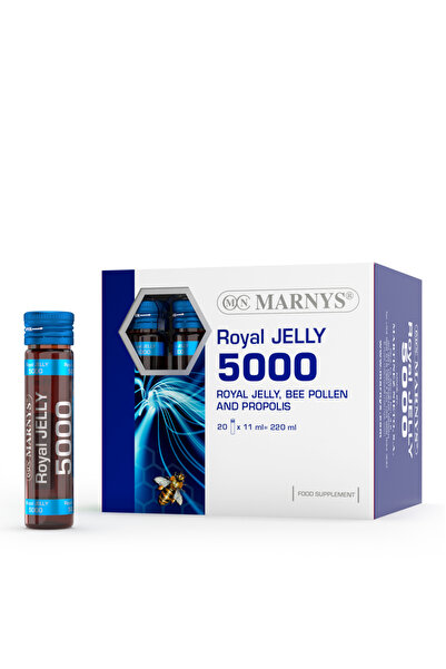 Marnys Royal Jelly 5000 - Royal Jelly, Bee Pollen & Propolis - 20 Drinkable Vials
