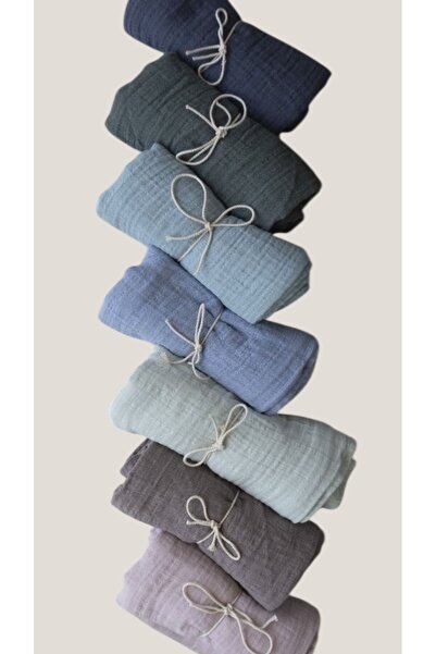 Elias Baby Organik Müslin Dört Katlı %100 Pamuk Müslin Yeni Doğan Örtüsü 75x7...