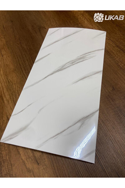 Genel Markalar Kendinden Yapışkanlı Beyaz Mermer Desen Pvc Panel 30x60cm Banyo Wc Mutfak