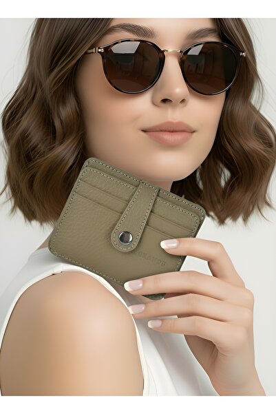 Grande Hakiki Deri Mini Bej Kartlık