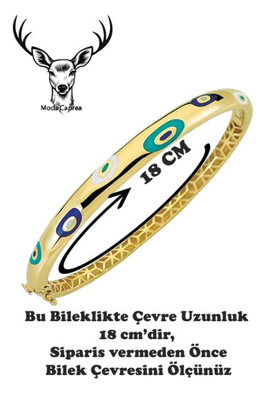 Modacaprea Steel Enamel Women's Bracelet 18 cm Gold Color Women's Bracelet