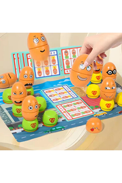 Picodino Wooden educational toy, facial expressions, funny eggs