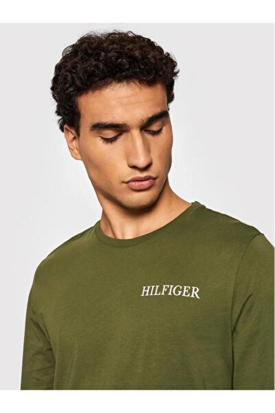 Tommy Hilfiger S dlhými rukávmi Logo On Back MW0MW21461 Zelená Regular Fit