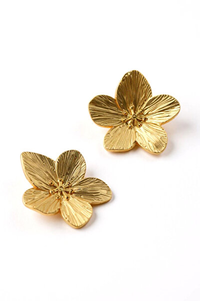 maia Gold Çiçek Küpe