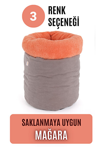 pawdaz Mağara (45x40cm) - Modern kedi/köpek mağara yatak, Saklanma alanı, Sak...