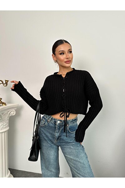 TOFİX textile tricotaje, bluză de sezon, model cu șireturi și șnururi