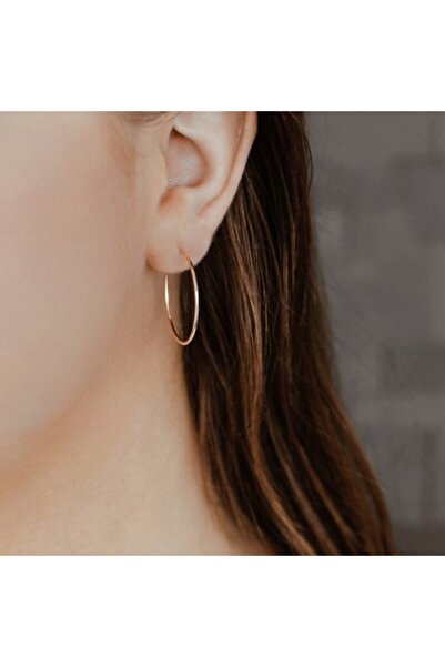 Heppii Thin Hoop Earrings Gold Color Suitable for Daily Use