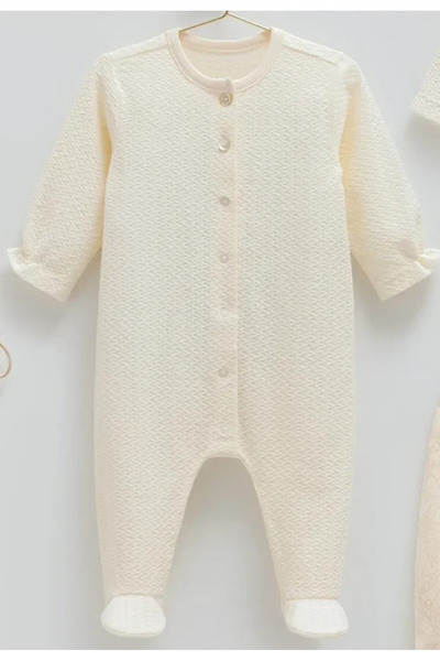 Caramell İncibaby Premium Tiny Lace 100% Cotton 10-Piece Hospital Release Set - 56 62 cm - New Season