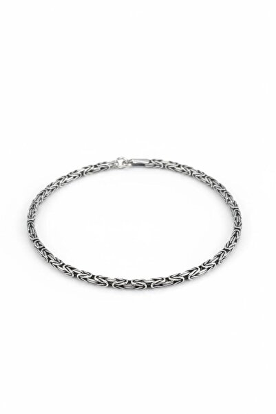 ANKTASARIM 925 Ayar Gümüş Kral Zincir Bileklik Erkek