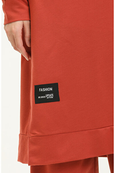 sefamerve Dvoustrunková tunika a kalhoty v cihlové barvě - 0044-08