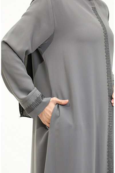 sefamerve Μεγάλο μέγεθος πέτρινο εμπριμέ φανελάκι 5067-05 Γκρι