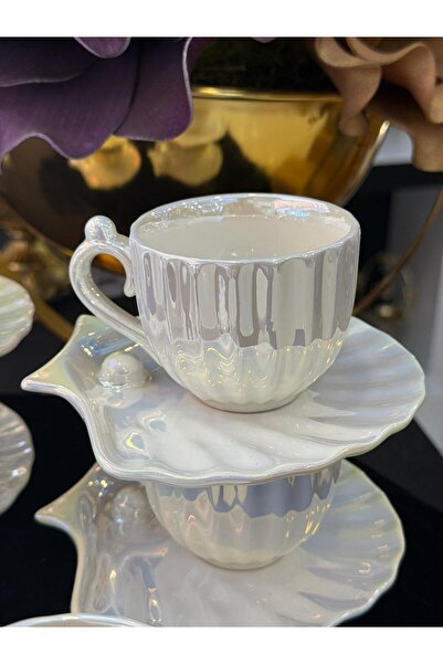 Genel Markalar 6 KİŞİLİK SEDEFLİ İSTİRİDYE KAHVE FİNCAN TAKIMI