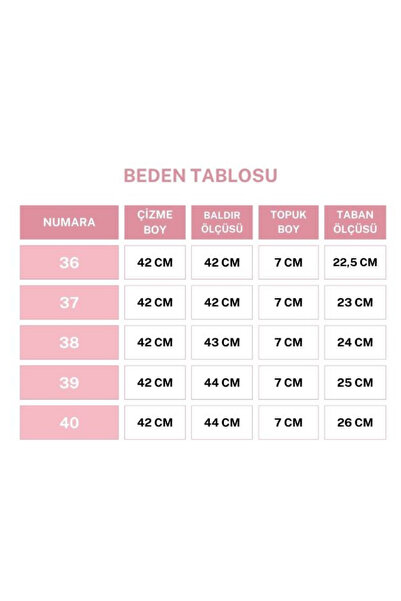 GUİZ Kadın Düz Topuklu Çizme