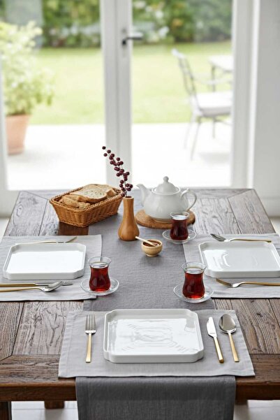 Le Paon Set of 3 Porcelain Square Serving and Presentation Plates 23X23 cm – ...