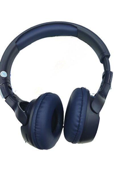 BLUE İNTER KULAK ÜSTÜ KULAKLIK SN520 Uyumlu WİRELESS KABLOSUZ VE KABLOLU (LACİVERT) AUX KABLO HEDİYELİ