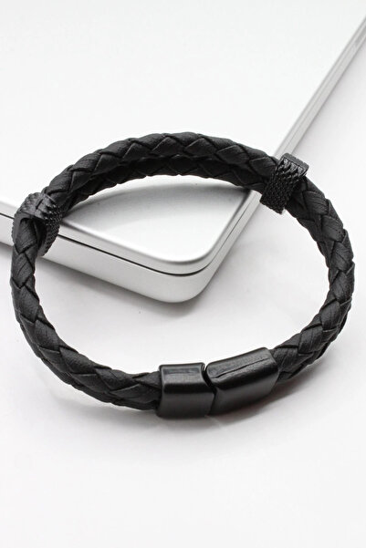 Leo'Stone Special Series 2-Piece Knitted Model Classic Ellipse Black Buckle M...
