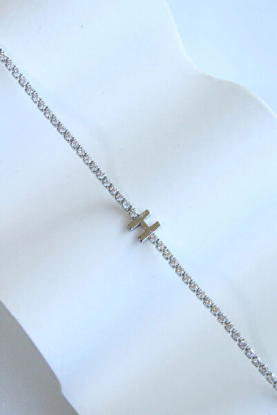 Leo'Stone سوار من الفولاذ المقاوم للصدأ للنساء من سلسلة H Letter Waterway الم...