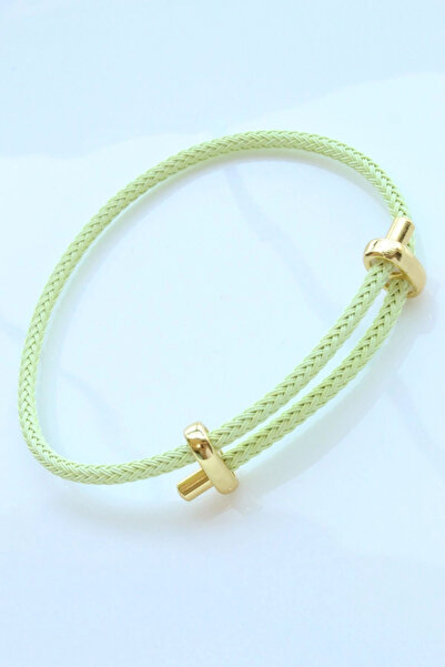 Leo'Stone New Season Colorful Adjustable Steel Detailed Knitted Rope Bracelet