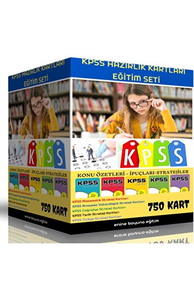 Enine Boyuna Eğitim Kpss Hazırlık Kartları Eğitim Seti (750 Kart)