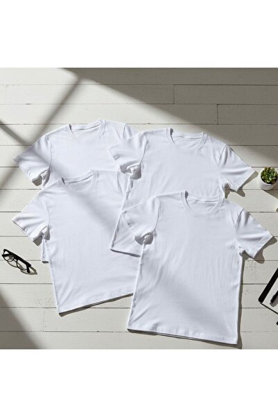 Erkek Oversize Tişört 4'lü Paket - Yazlık Basic T-Shirt - Rahat ve Şık Kombin
