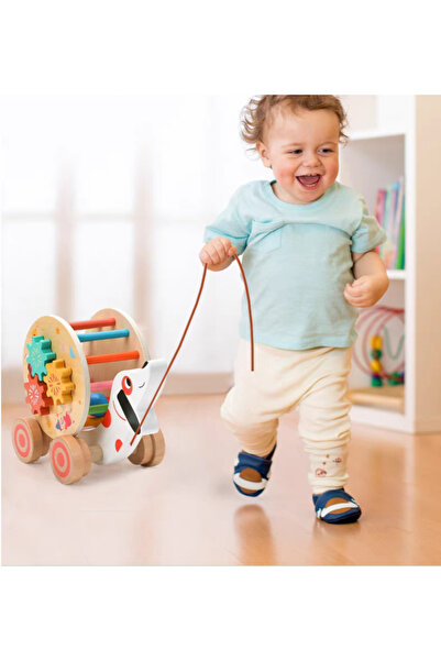 Picodino Puppy Pull Toy with Wheels