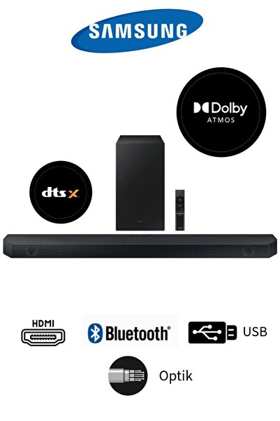 Samsung 3 boyutlu ses Q Serisi Dolby Atmos&DTS:X 360W Soundbar HWQ600- Çoklu BağlantıTüm TV Marka Uyumu