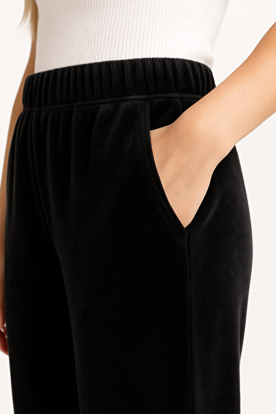 PROLET Kadın Kadife (Velour) Straight Fit Pantolon