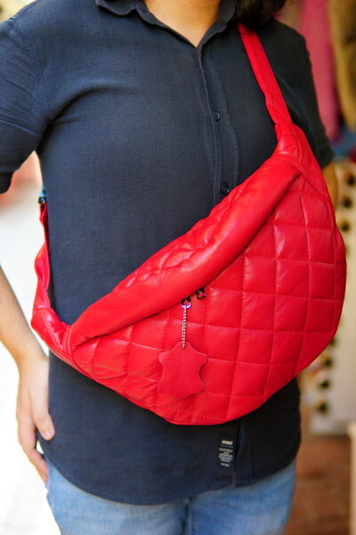 Mocikon Hakiki Deri El Yapımı Unisex Freebag Bel ve Vücut Çantası, Bellik