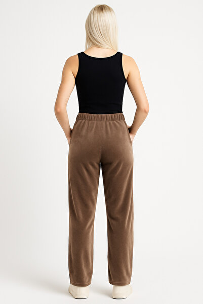 PROLET Kadın Kadife (Velour) Straight Fit Pantolon