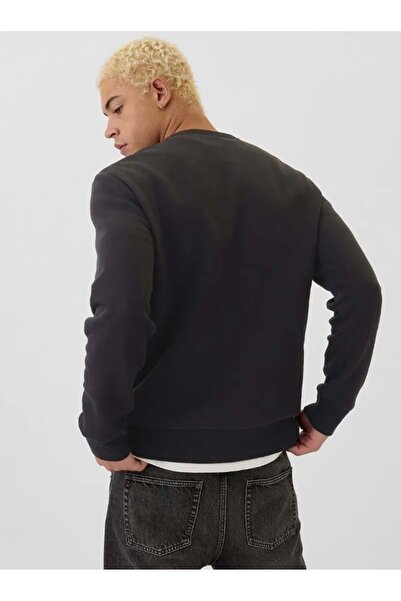GAP V-Lw Dp Fleece Logo 542214 Erkek Sweatshirt SİYAH