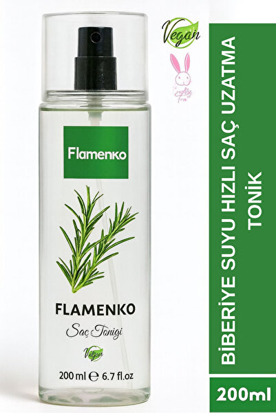 FLAMENKO Biberiye Suyu Saç Tonik Kepek Dökülme Karşıtı Saf Biberiye 200 ml